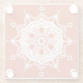Terracotta Mandala Glasuntersetzer (Rückseite)