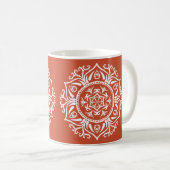 Terracotta Mandala Kaffeetasse (VorderseiteRechts)