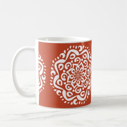 Terracotta Mandala Kaffeetasse (Links)