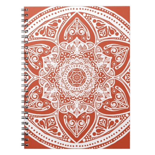 Terracotta Mandala Notizblock (Vorderseite)