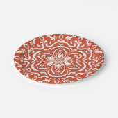 Terracotta Mandala Pappteller (Schrägansicht)