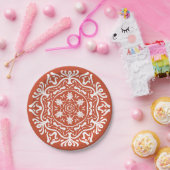 Terracotta Mandala Pappteller (Party)