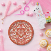 Terracotta Mandala Pappteller (Party)
