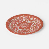 Terracotta Mandala Pappteller (Schrägansicht)