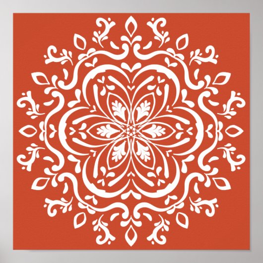 Terracotta Mandala Poster (Vorne)