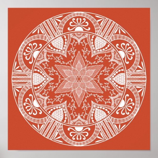 Terracotta Mandala Poster (Vorne)