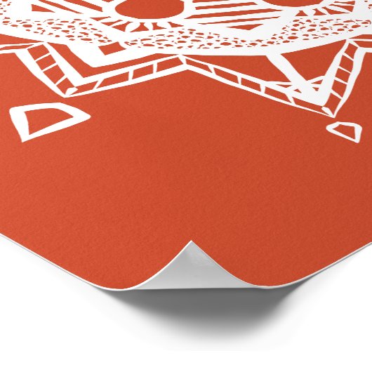 Terracotta Mandala Poster (Ecke)