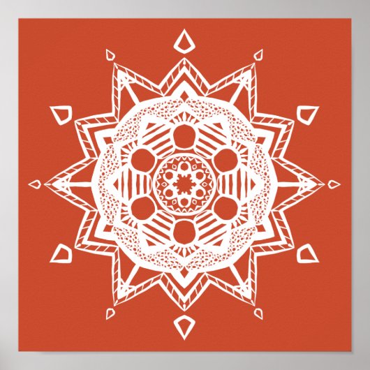 Terracotta Mandala Poster (Vorne)