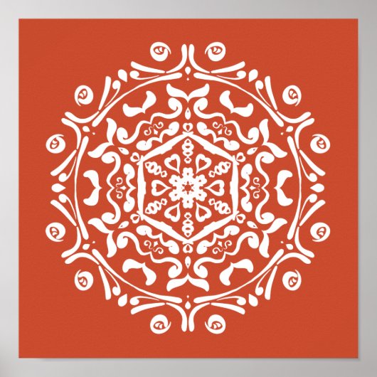 Terracotta Mandala Poster (Vorne)