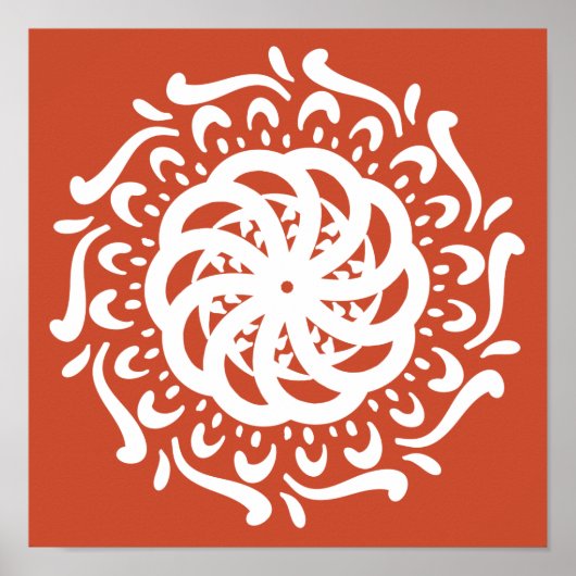 Terracotta Mandala Poster (Vorne)
