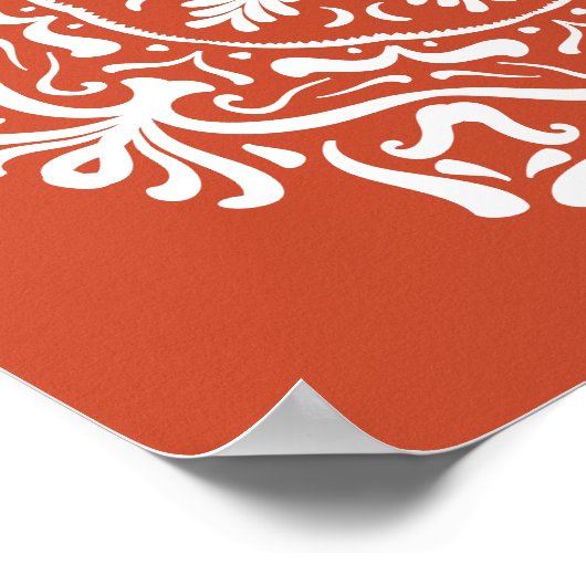 Terracotta Mandala Poster (Ecke)