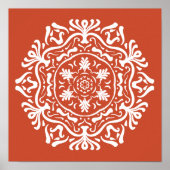 Terracotta Mandala Poster (Vorne)