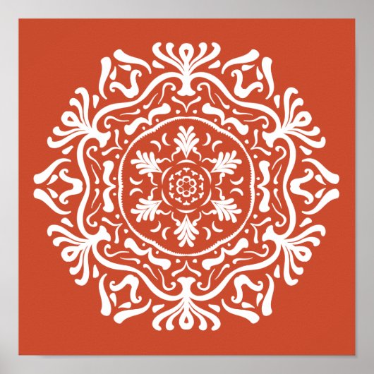 Terracotta Mandala Poster (Vorne)
