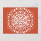 Terracotta Mandala Postkarte (Vorderseite)
