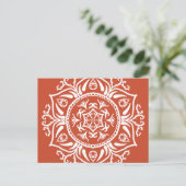 Terracotta Mandala Postkarte (Stehend Vorderseite)