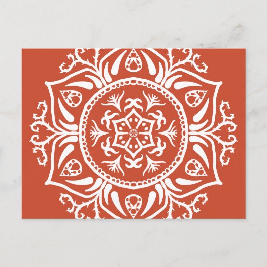 Terracotta Mandala Postkarte (Vorderseite)