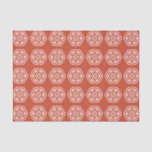 Terracotta Mandala Seidenpapier (Vorderseite)