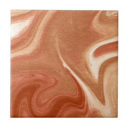 Terracotta Marble Abstract Fluid Pattern Fliese