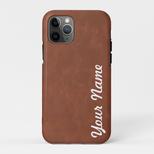 Terracotta Marble Individuelle Name Personalisiert Case-Mate iPhone Hülle (Rückseite)