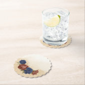 Terracotta Marine blaue Blumengrün Untersetzer (Vor Ort)