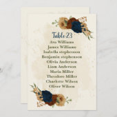 Terracotta Marine Blumenkarte Einladung (Vorne/Hinten)