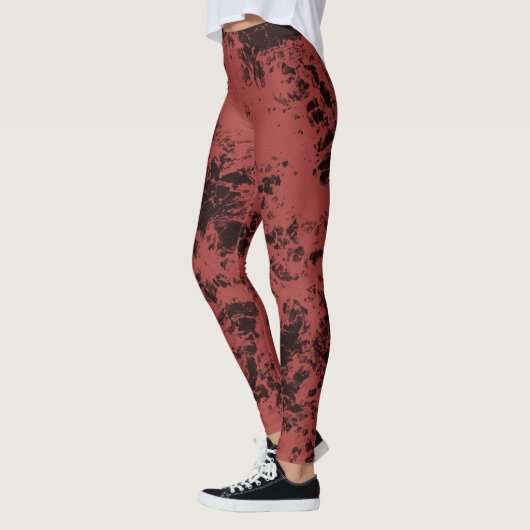 Terracotta-Marmorstruktur Leggings (Links)