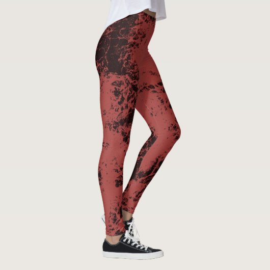 Terracotta-Marmorstruktur Leggings (Rechts)