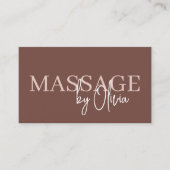 Terracotta Massage Therapeut QR Code Visitenkarte (Vorderseite)