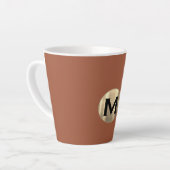 Terracotta Metallic Gold Monogram Milchtasse (Linke Ecke)