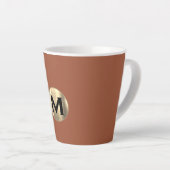 Terracotta Metallic Gold Monogram Milchtasse (Rechte Ecke)