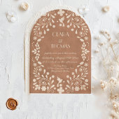 Terracotta Mexican Beige Wedding Invitation Acryleinladungen