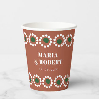 Terracotta Mexican Boho Barro Wedding Pappbecher
