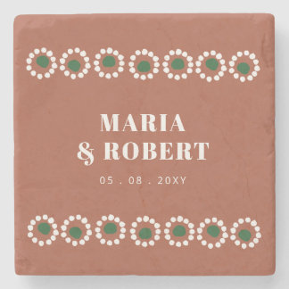 Terracotta Mexican Boho Barro Wedding Steinuntersetzer