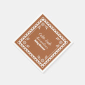 Terracotta Mexican Cielito Lindo Baby Dusche Serviette (Ecke)