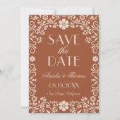 Terracotta Mexican Wedding  Save The Date (Vorderseite)