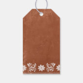 Terracotta Mexican Wedding Vielen Dank Geschenkanhänger (Rückseite)