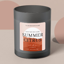 Terracotta Minimal Arch Boho Candle Packung Quadratischer Aufkleber