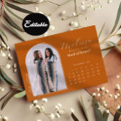 Terracotta Minimal Arch Bridesmaid Vorschlag für e Einladung