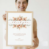 Terracotta Minimal Script Vielen Dank Letter Hochz Poster