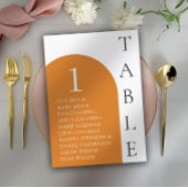 Terracotta Minimale Tischnummer Sitzkarte