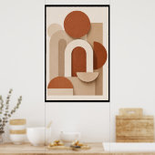 Terracotta Minimalist Geometric Poster (Küche)