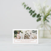 Terracotta Minimalist Two Photo Layout Modern Visitenkarte (Stehend Vorderseite)