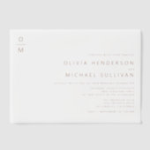 Terracotta Minimalist Typografy Monogram Wedding Pergament Einladungen (Vorderseite)