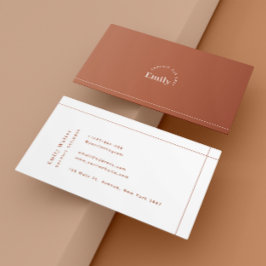 Terracotta Minimalistisch Beruflich Visitenkarte