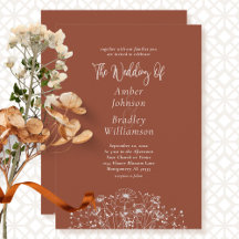Terracotta Minimalistisch Boho QR Code Foto Weddin