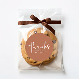 Terracotta Minimalistisch Brautparty Gefälligkeits Runder Aufkleber