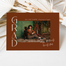 Terracotta Minimalistisch Class of 2024 Abschluss