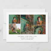 Terracotta Minimalistisch Class of 2024 Abschluss Einladung (Rückseite)