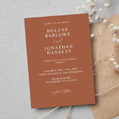 Terracotta Minimalistisch Classic Einladung