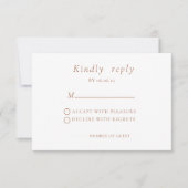 Terracotta Minimalistisch Elegante Wedding RSVP Ca (Vorderseite)